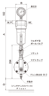 AIRXフィルター寸法